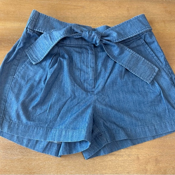 J Crew Chambray Shorts 100% cotton 0 - Picture 1 of 9
